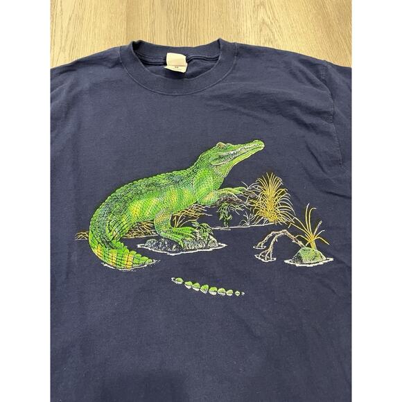 Lot of 2 Vintage Nature T-Shirt Size Large Y2K Alligator Pelican - Picture 3 of 14